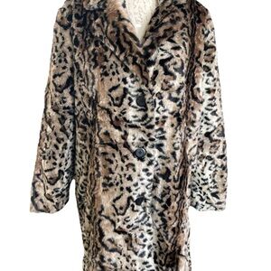 BB Dakota Animal Print Faux Fur Jacket